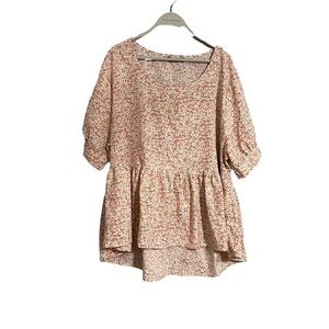 SHEIN Curve 3x peplum floral blouse